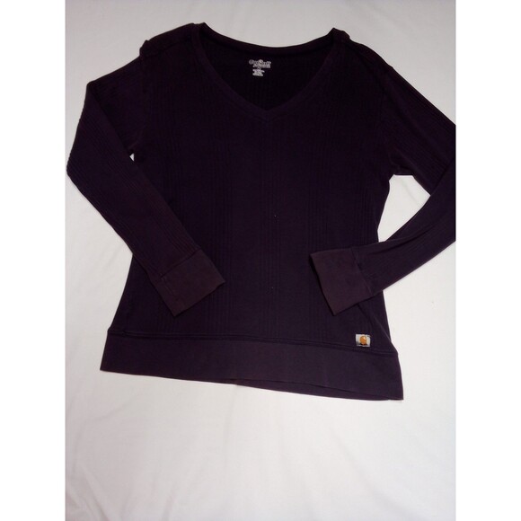 Women's Carhartt Long Sleeve Purple Shirt Size Medium Spots See Pictures - Picture 2 of 16